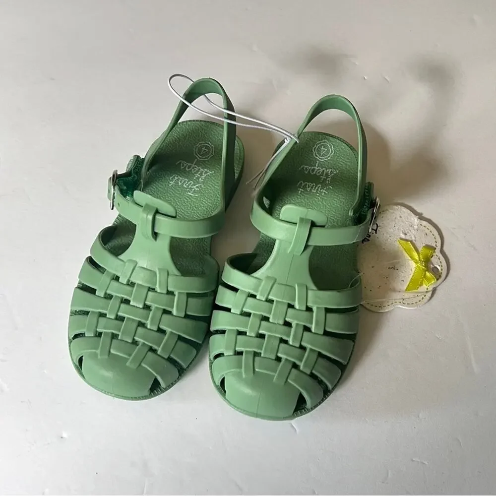 First Steps Fisherman Style Secure Ankle Strap Sandals Sz (4) 9-12M